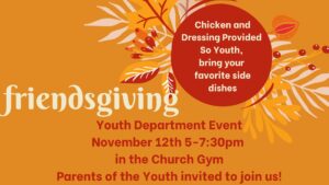 Valley Grove Youth Department Friendsgiving