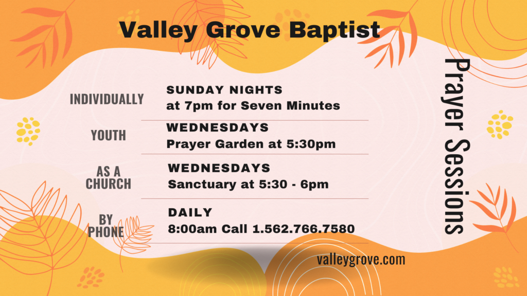 Valley Grove Prayer Sessions